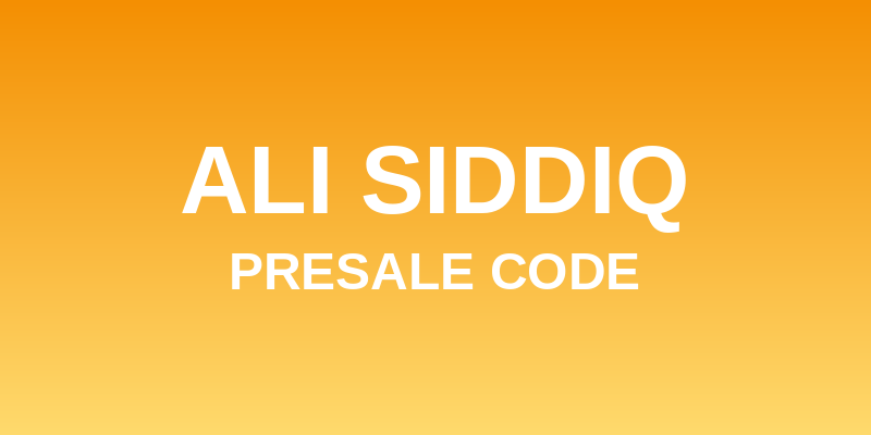 Ali Siddiq Presale Code