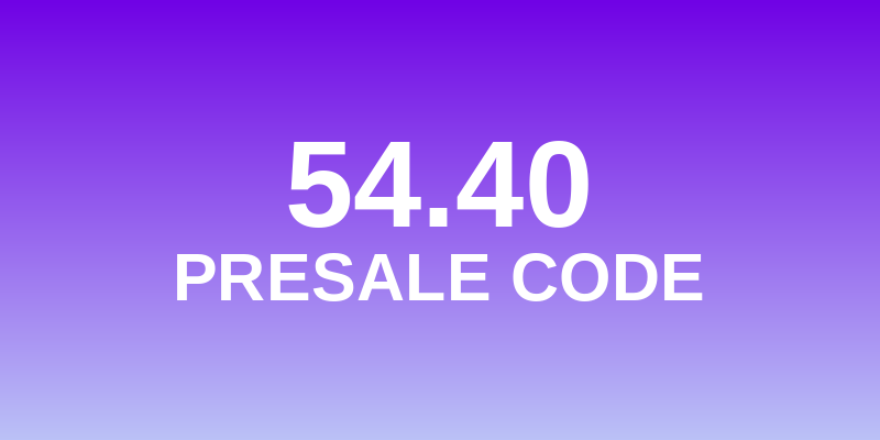 54.40 Presale Code