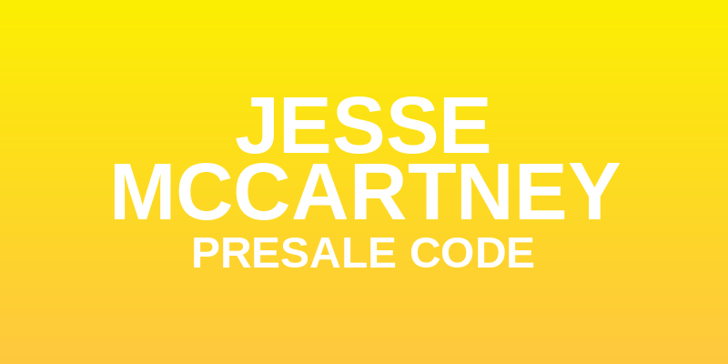 Jesse McCartney Presale Code