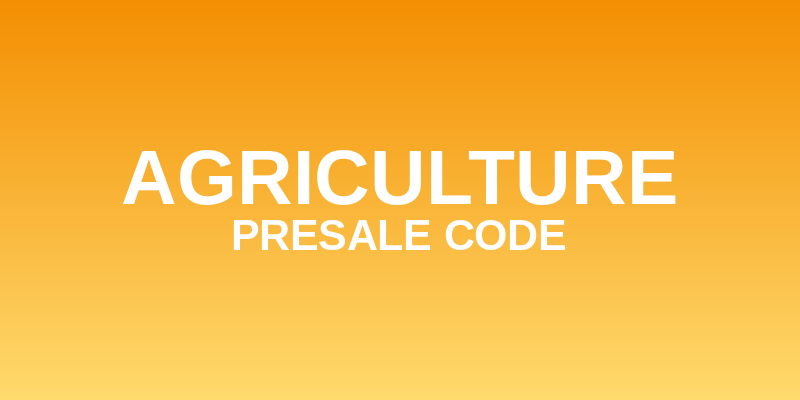 Agriculture Presale Code