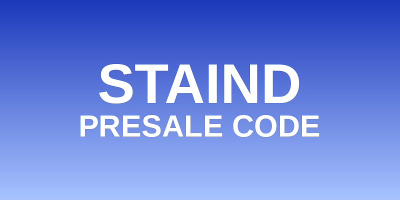 Staind Presale Code