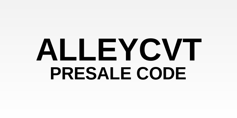 ALLEYCVT Presale Code